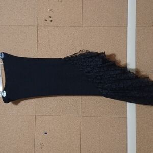 Little black dress with lots of lace ruffles size small